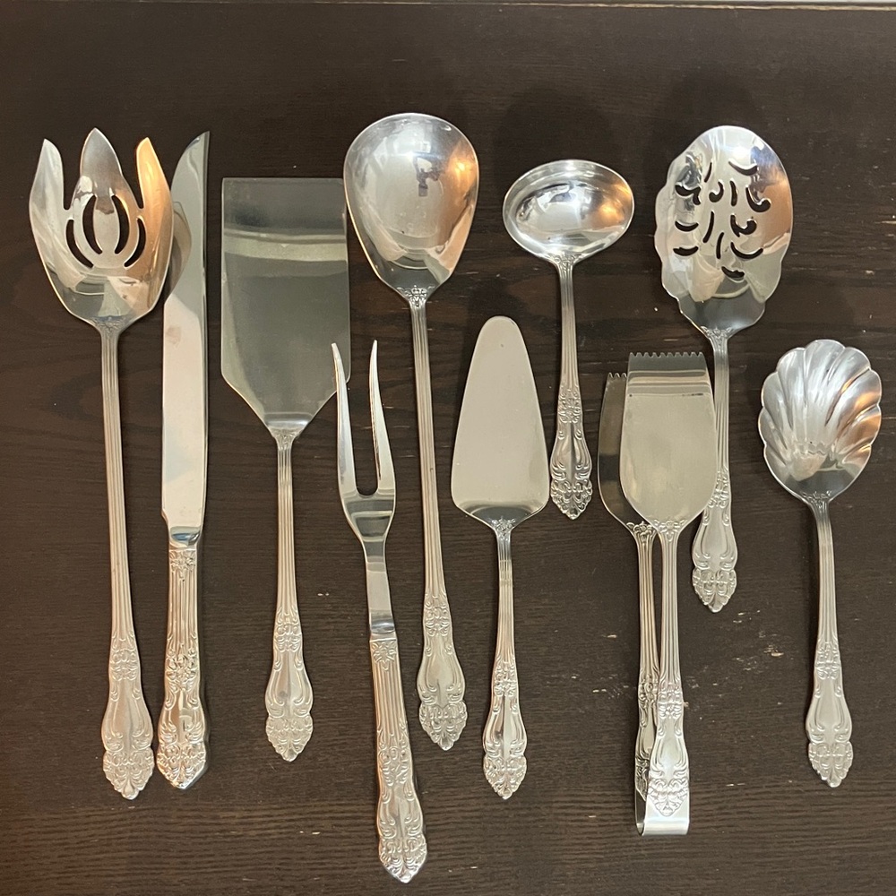 VTG new Reed & Barton TIGER LILY stainless silver Festivity server utensils